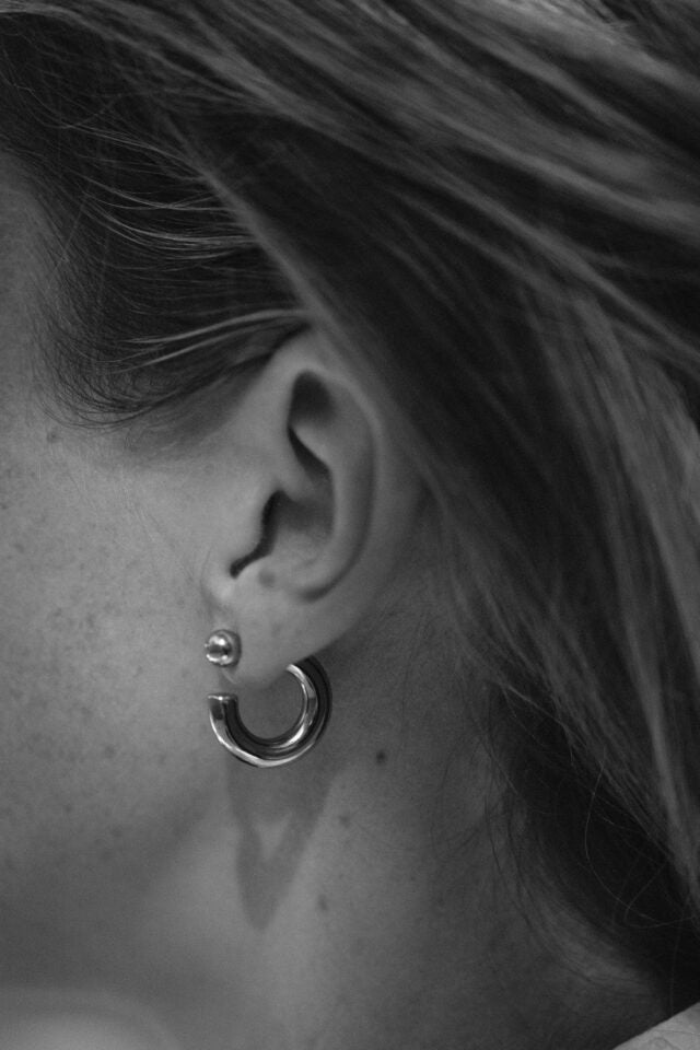 HOOP DOT Earrings Stainless steel