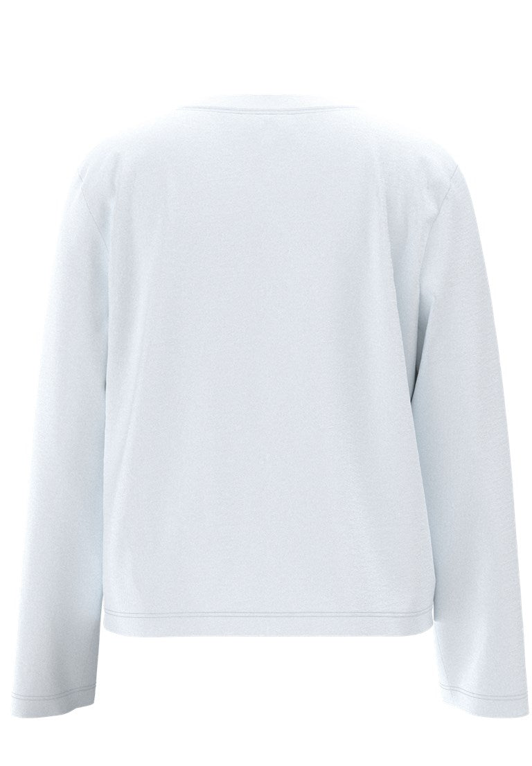 SLFESSENTIAL LS BOXY TEE Bright white