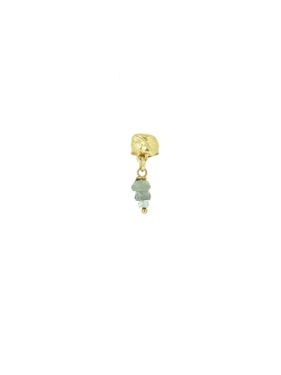 ISLAND STUD MOSS AQUAMARINE Earring GP