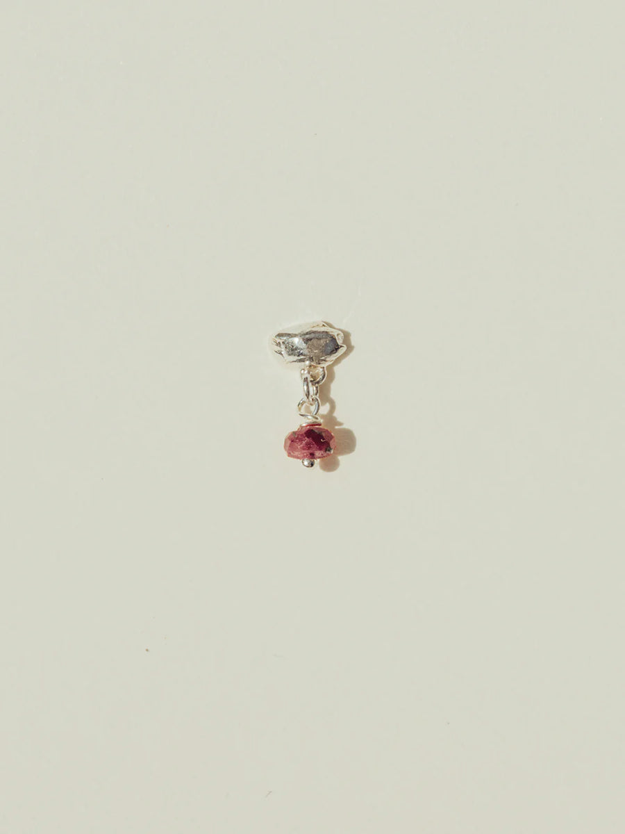 ISLAND earstud - RUBY SILVER 925