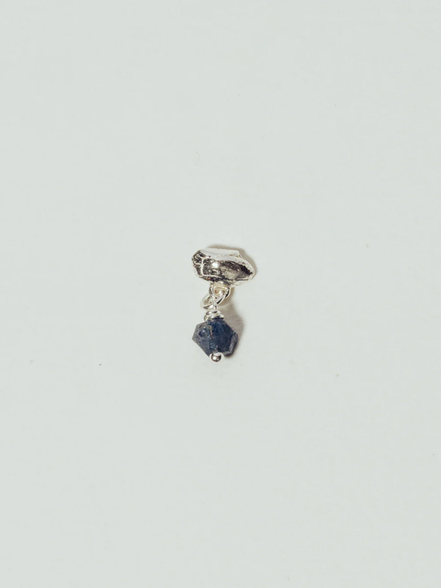 ISLAND earstud - SAPPHIRE SILVER 925