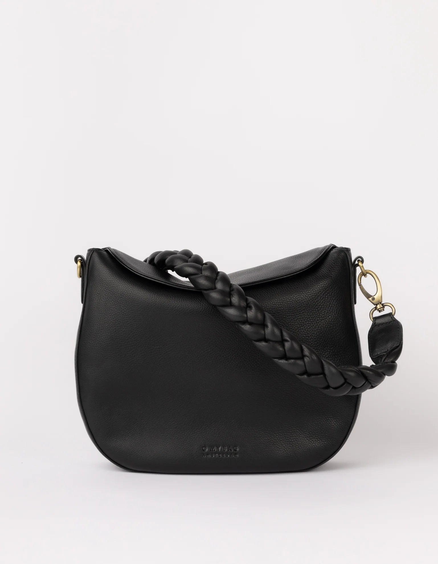 LANA Black soft grain leather