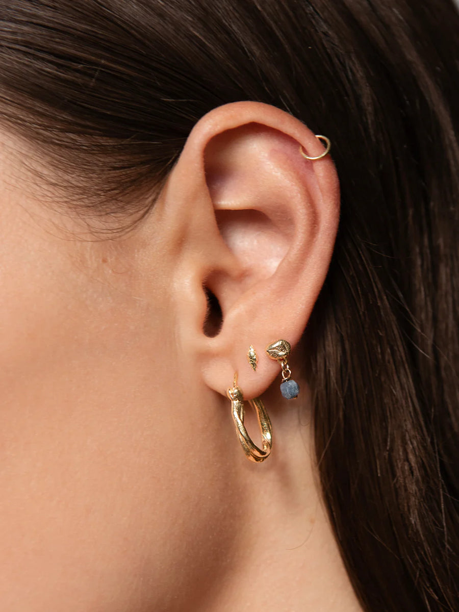 ISLAND earstud - RUBY GP 14K