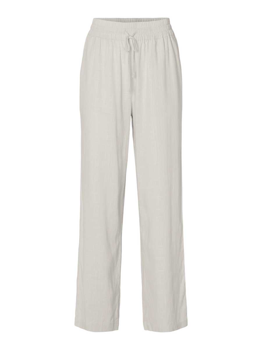 SLFVIVA GULIA hw long linen pants SANDSHELL