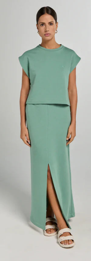 ZAKIA Skirt with slit Green