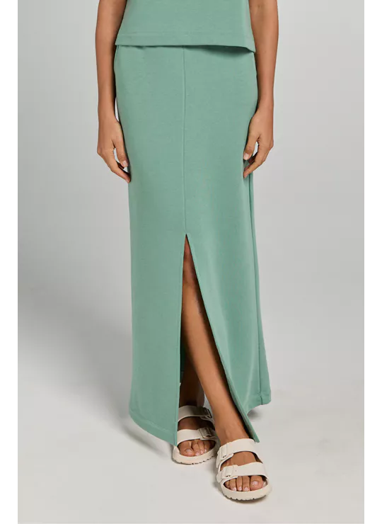 ZAKIA Skirt with slit Green